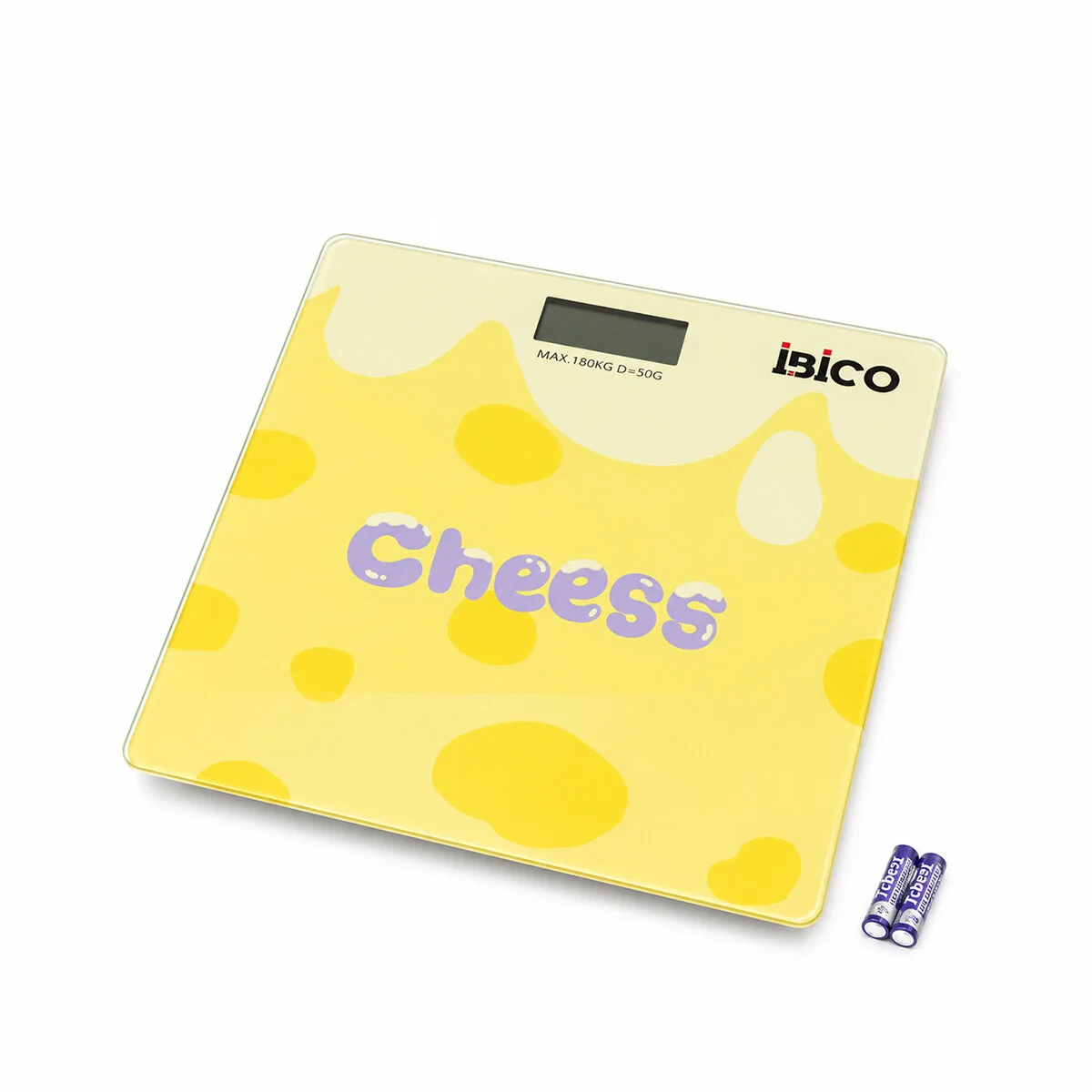 0221A Dijital - Pilli Desenli Renkli Cam Banyo Baskül Terazi Tartı Lcd Ekran 180KG/50GR 26X26CM İ11-030