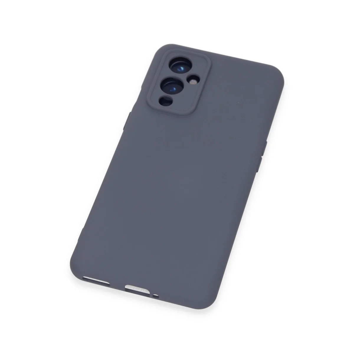 One Plus 9 Kılıf Nano İçi Kadife Silikon - Gri görsel 4