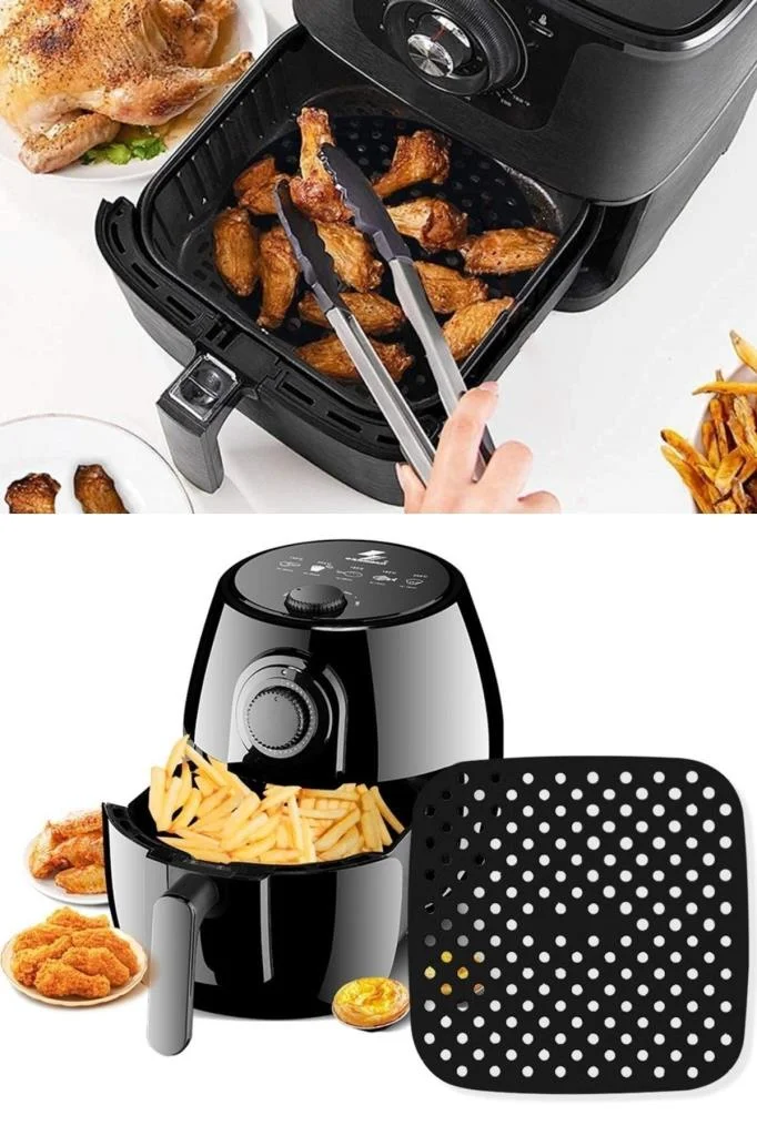 Renkli Isıya Dayanıklı Yıkanılabilir Silikon Fırın Ve Airfryer Kare Pişirme Matı 21,5 Cm (adet fiyatıdır) görsel 3