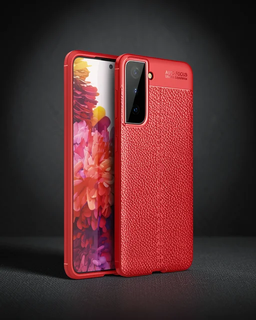 Samsung Galaxy S21 Kılıf Auto Focus Kapak - Kırmızı