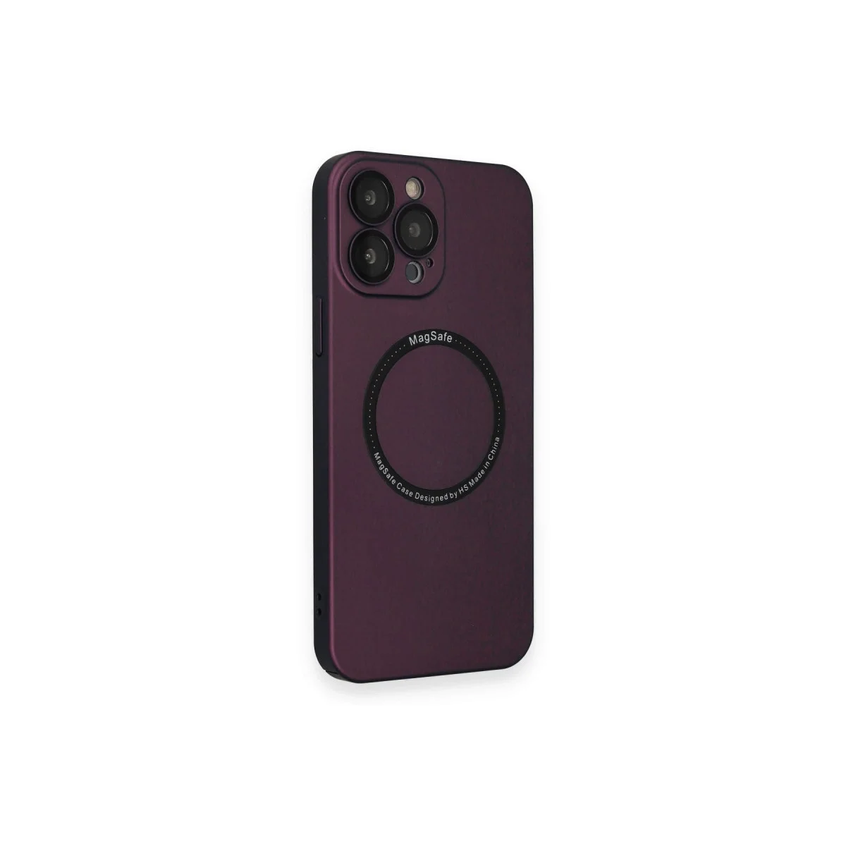 Apple İphone 14 Pro Kılıf Jack Magneticsafe Lens Silikon - Mürdüm görsel 2