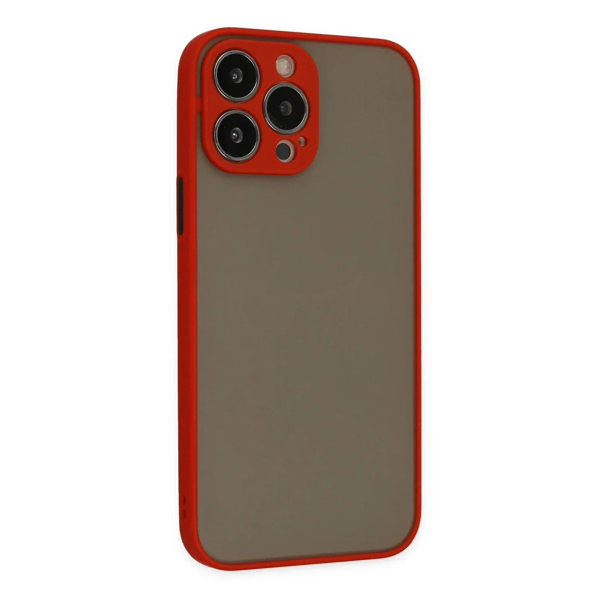 Apple İphone 15 Pro Max Kılıf Montreal Silikon Kapak - Kırmızı görsel 2