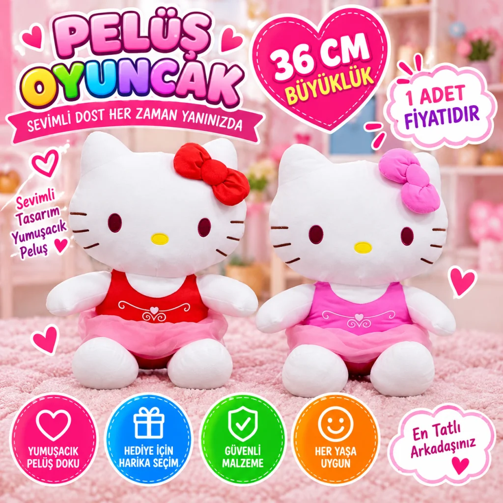 Peluş Oyuncak 36 cm (adet fiyatıdır) görsel 3
