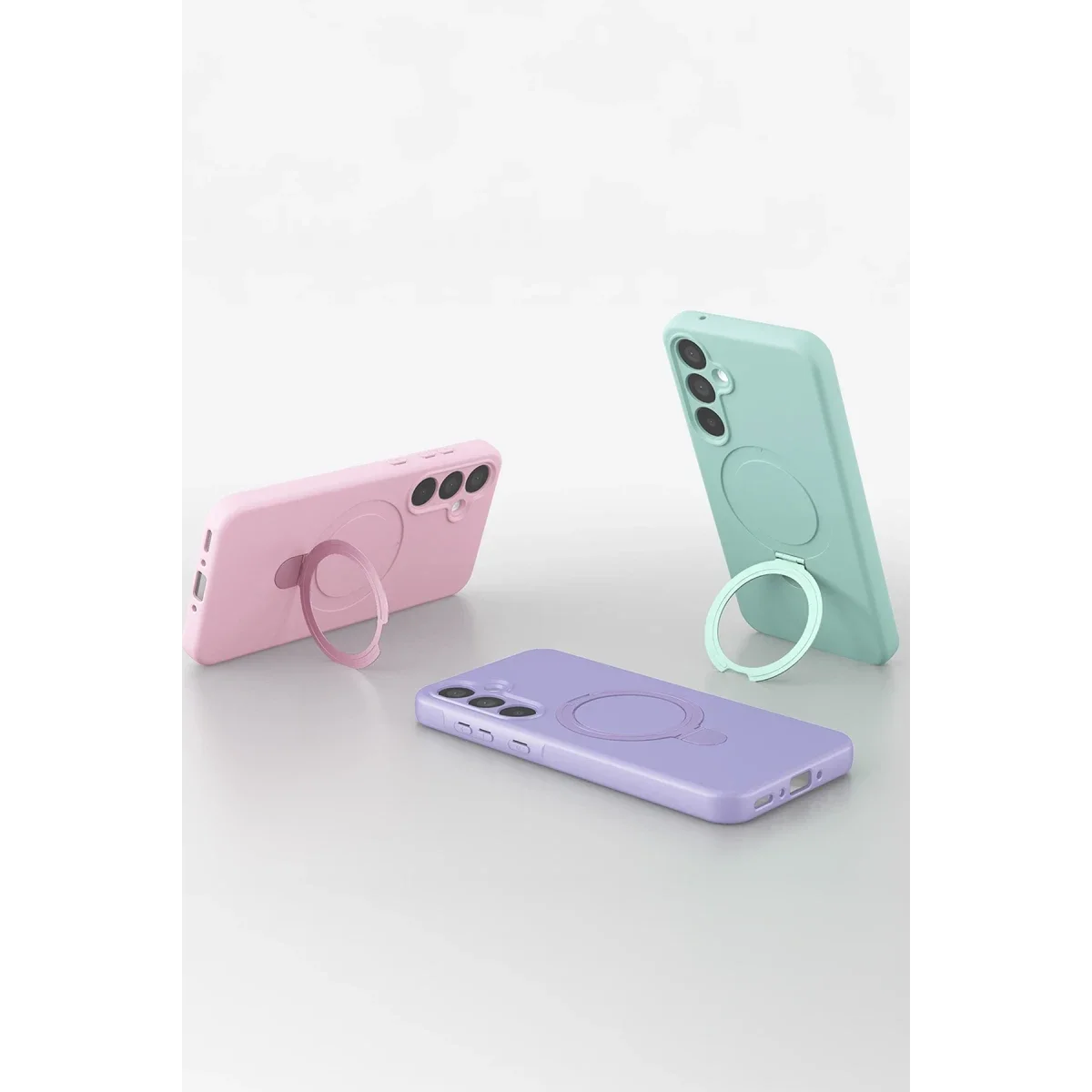 Samsung Galaxy A35 5G Regal Magsafe Standlı Kapak - Titan Gri görsel 5