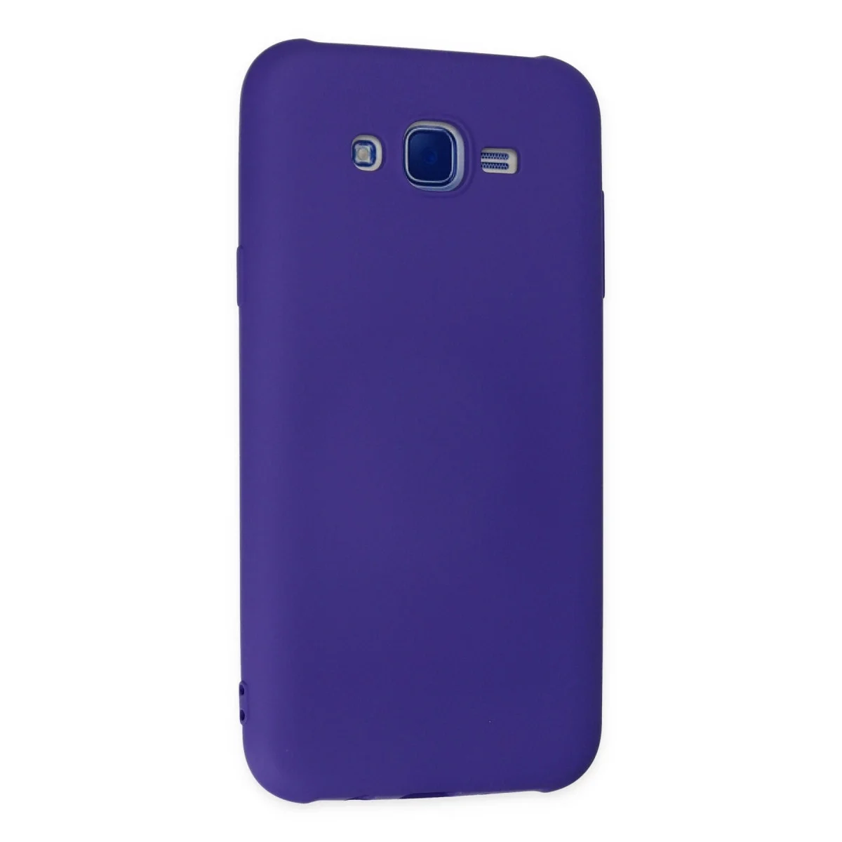 Samsung Galaxy J7 Kılıf Nano İçi Kadife Silikon - Mor görsel 3