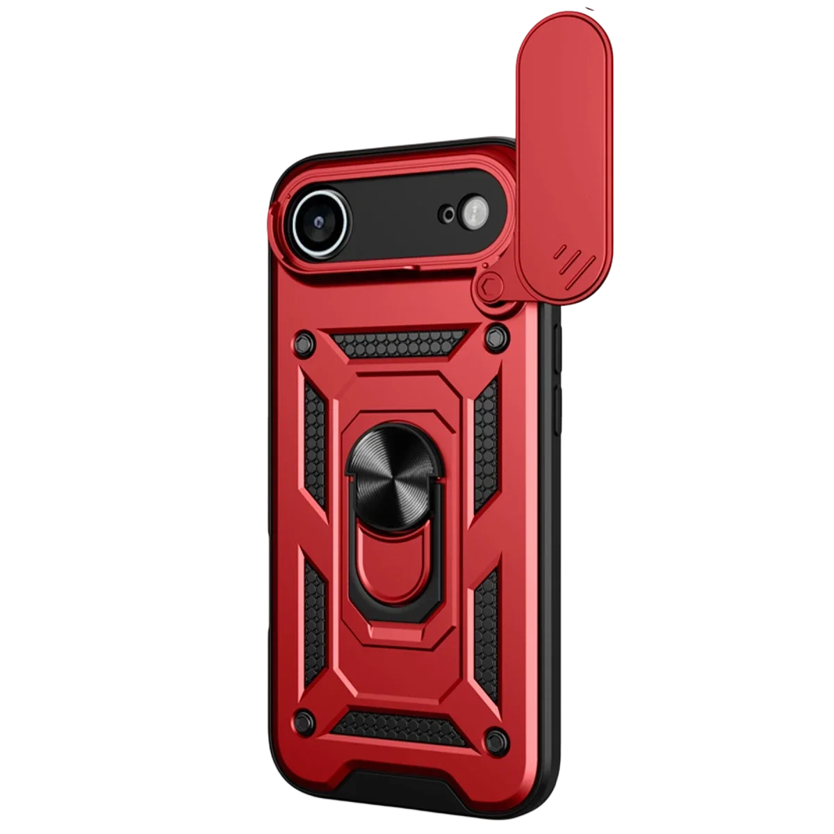 Apple iPhone 17 Air Pars Lens Yüzüklü Silikon - Kırmızı görsel 2