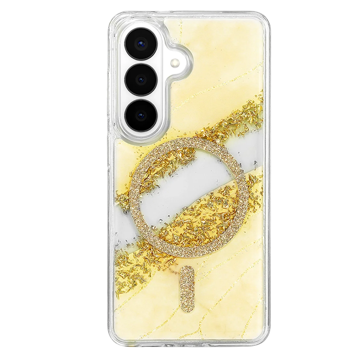 Onegif Samsung Galaxy S26 Lotus Simli Magsafe Kapak - Gümüş görsel 3