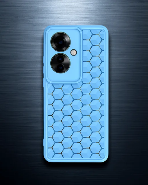 Oppo Reno 11f Kılıf Petek Silikon Kapak - Mavi