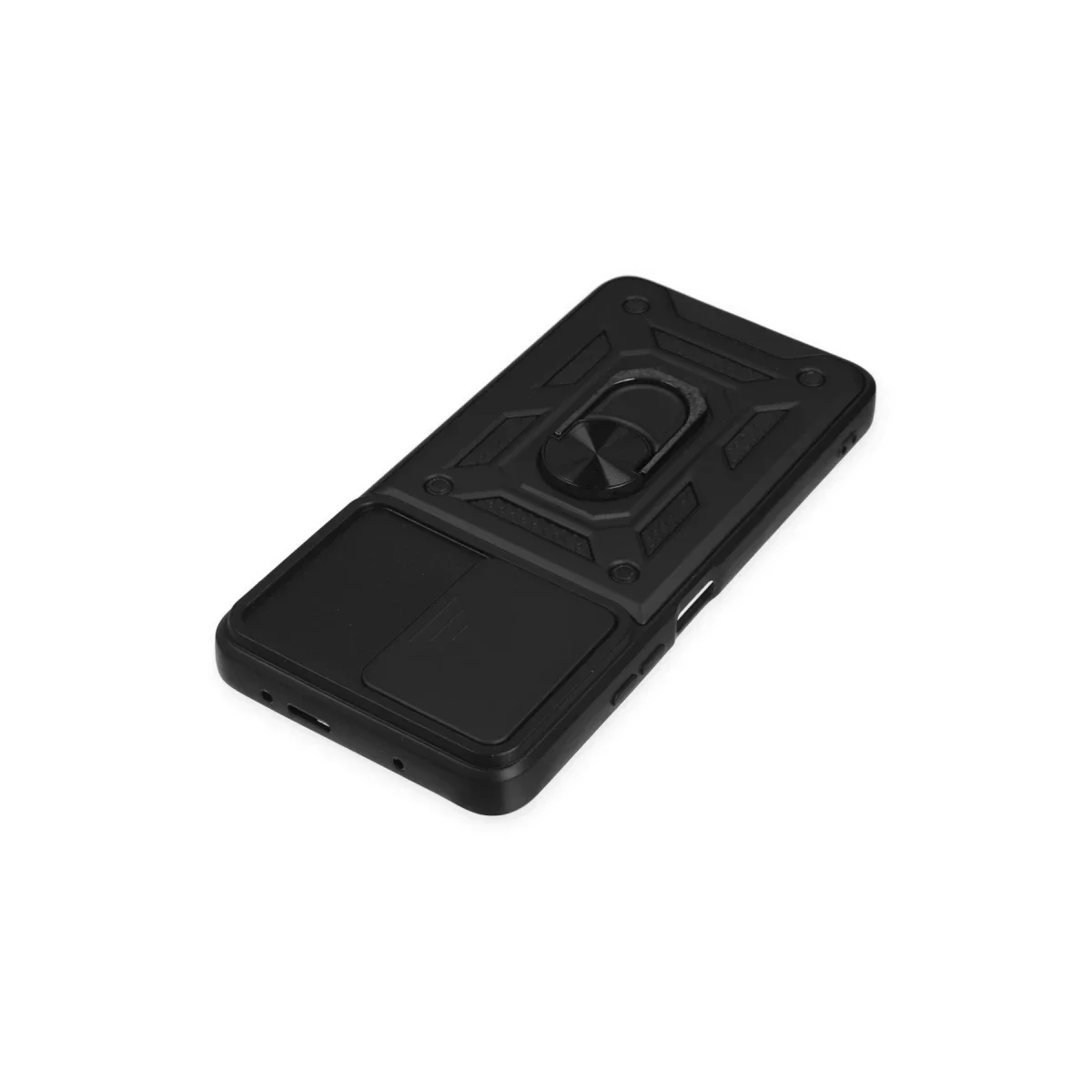 Xiaomi Poco X3 GT Kılıf Pars Lens Yüzüklü Silikon - Siyah görsel 4