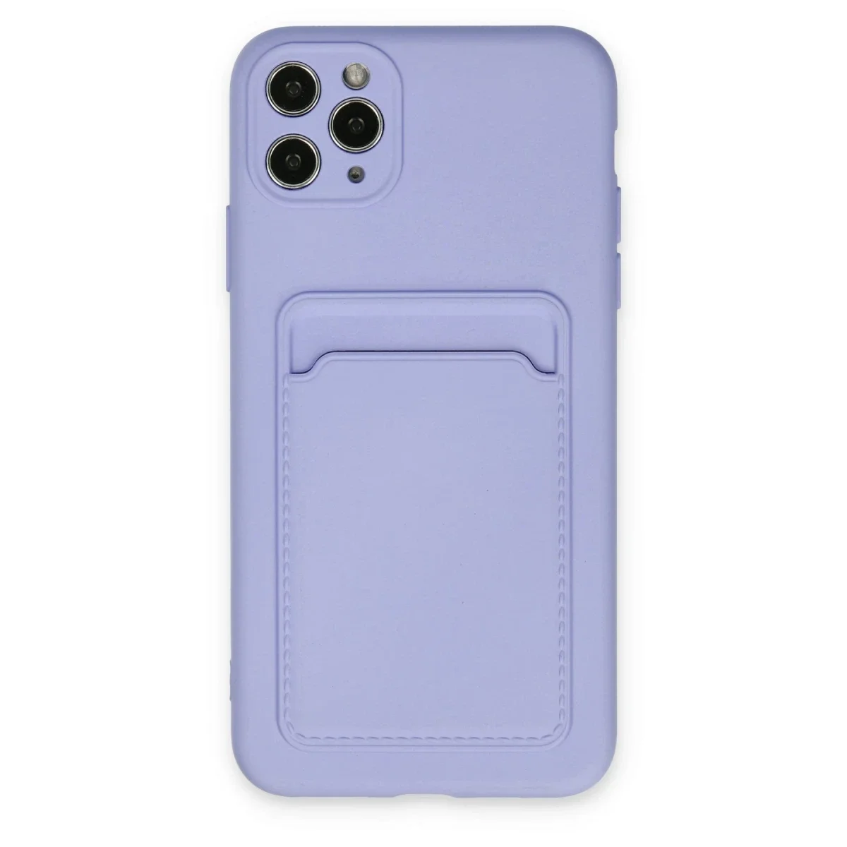 Apple iPhone 11 Pro Max Kılıf Kelvin Kartvizitli Silikon - Lila