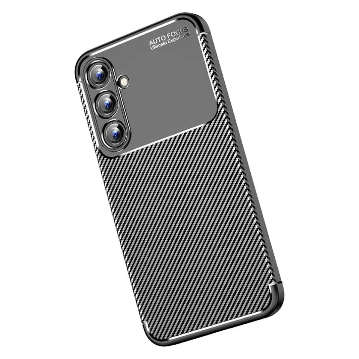 Samsung Galaxy A15 4G Kılıf Auto Focus Karbon Kapak - Siyah görsel 3