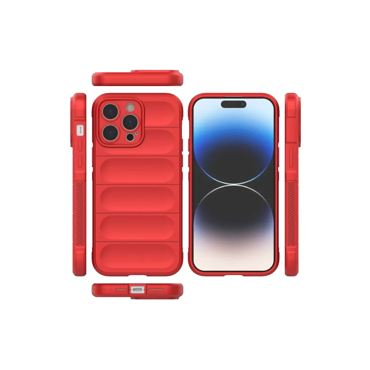 Apple iPhone 14 Pro Kılıf Optimum Silikon - Kırmızı görsel 3