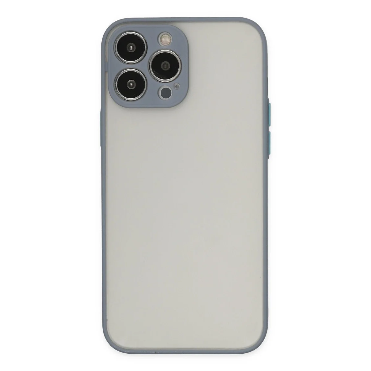 Apple İphone 14 Pro Max Kılıf Montreal Silikon Kapak - Gri