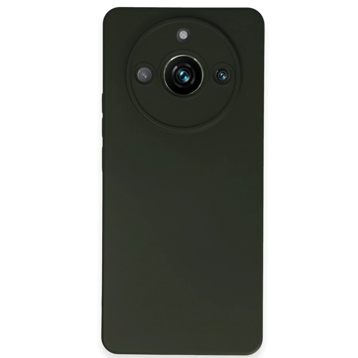 Realme 11 Pro Kılıf Nano İçi Kadife Silikon - Koyu Yeşil