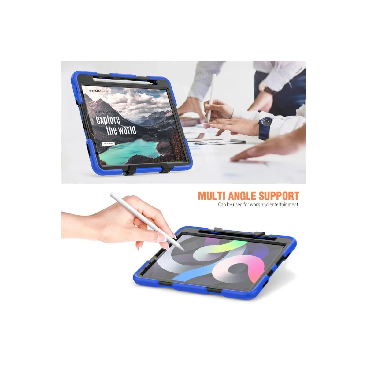 Apple İpad Pro 11 (2020) Kılıf Griffin Tablet Kapak - Mavi görsel 6