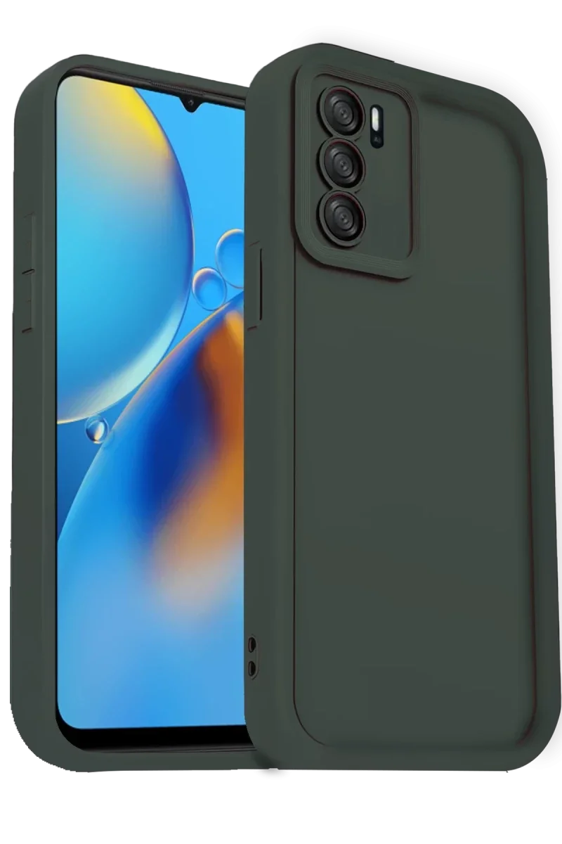 Oppo A16 Kılıf Viera Silikon - Koyu Yeşil