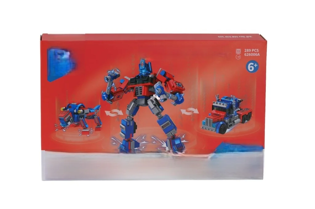 P626006-KARMA Dönüşen Robotlar Block Oyuncak-kırmızı