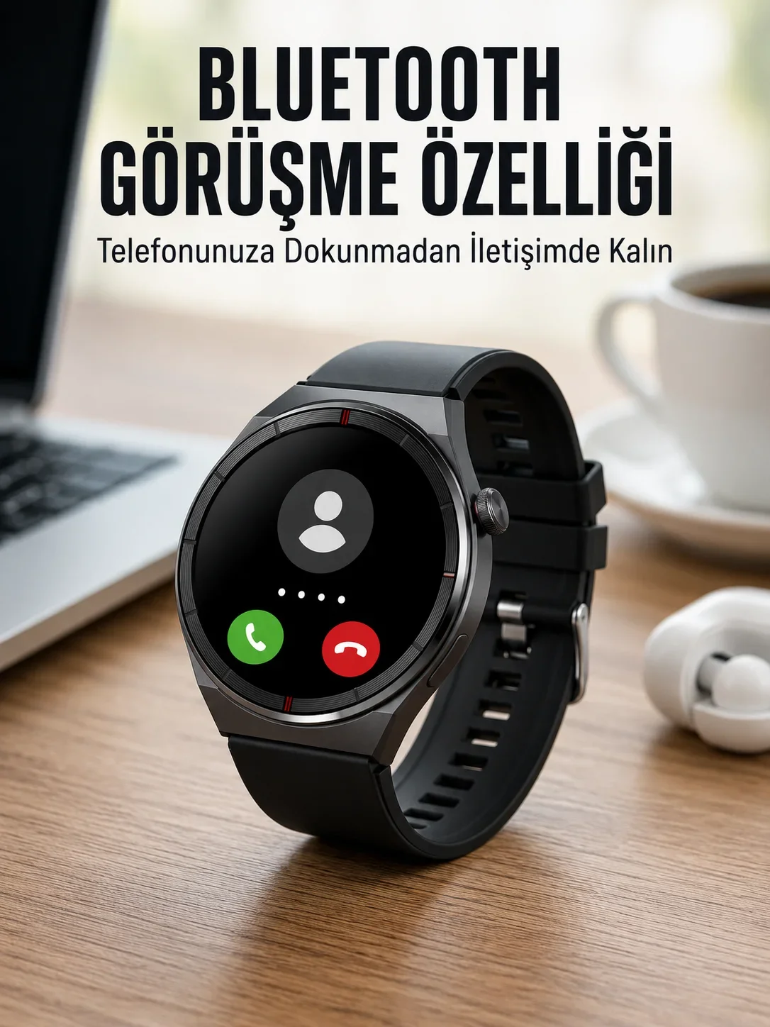 Akıllı Saat Nabız Sensörlü Bildirim Görebilen Spor Modları GPS Takibi Yeni Nesil