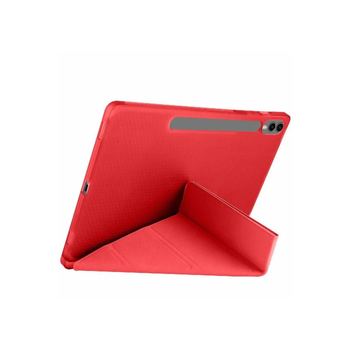 Samsung Galaxy X610 Tab S9 Fe Plus 12.4 Kılıf Kalemlikli Mars Tablet Kılıfı - Kırmızı görsel 2