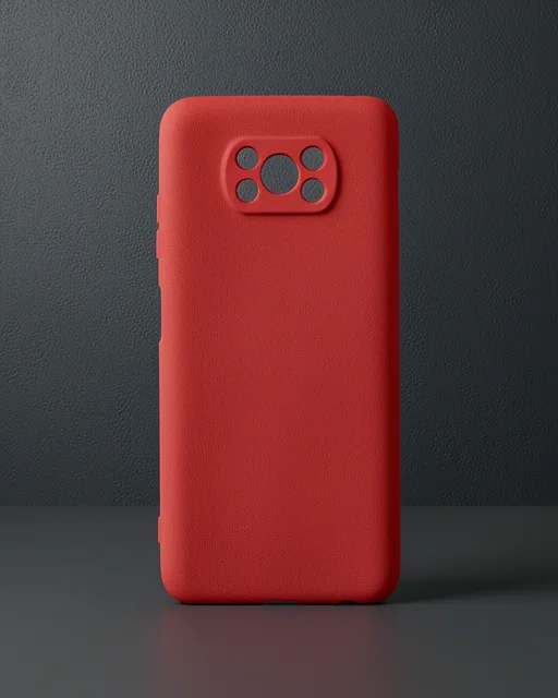 Xiaomi Pocophone X3 Kılıf Nano İçi Kadife Silikon - Kırmızı