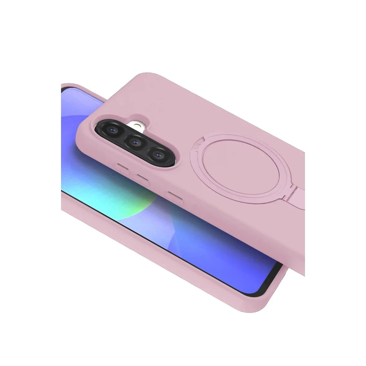 Samsung Galaxy A56 Regal Magsafe Standlı Kapak - Açık Pembe görsel 2