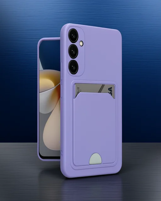 Samsung Galaxy A16 5g Kılıf Kelvin Kartvizitli Silikon - Lila