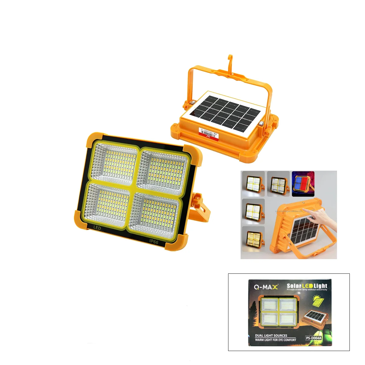 Güneş Enerjili LED Projektör IP66 336 LED 12000mAh Powerbank görsel 2