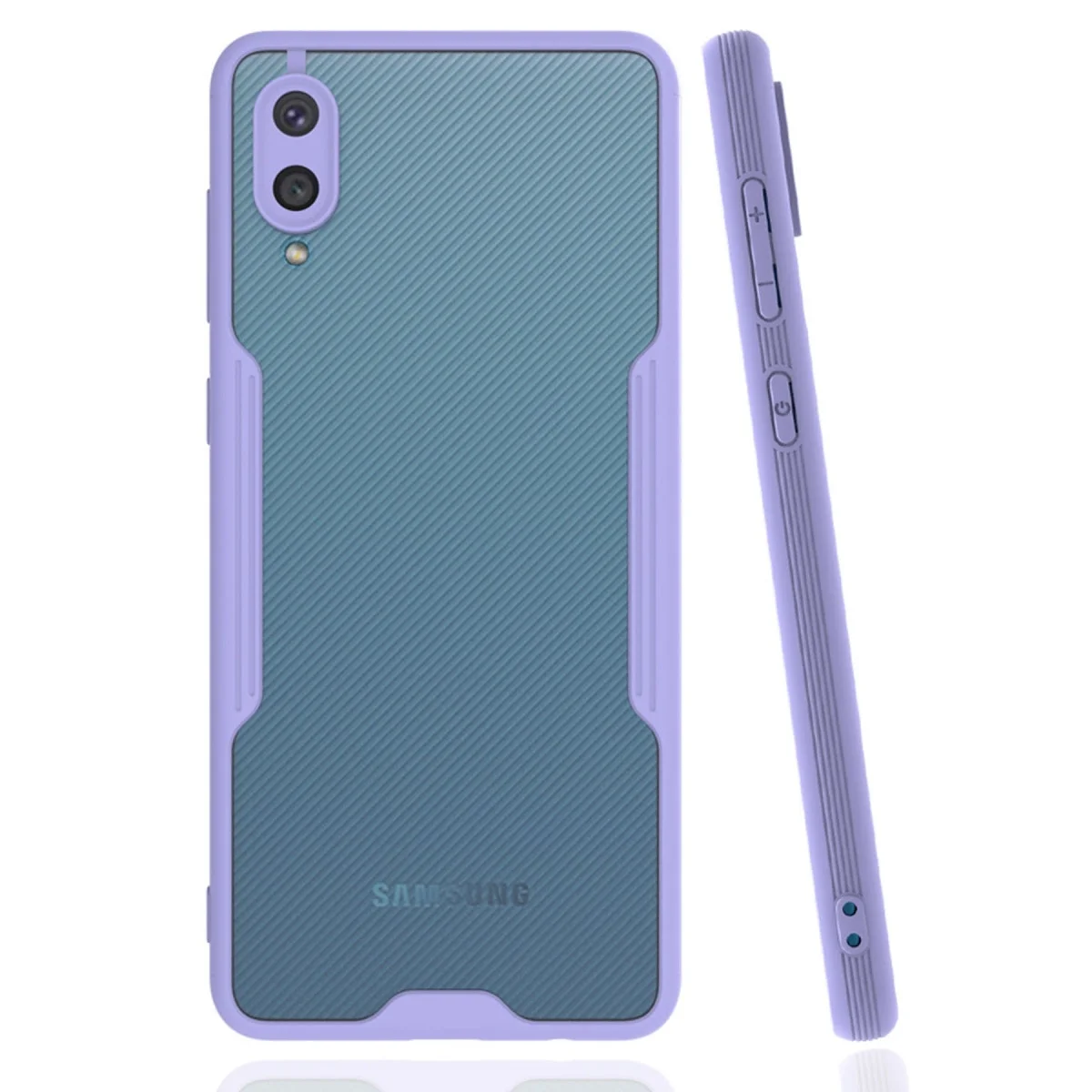 Samsung Galaxy A02 Kılıf Platin Silikon - Lila