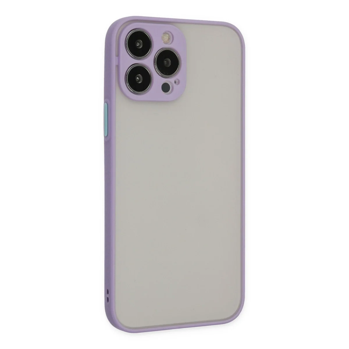 Apple İphone 15 Pro Max Kılıf Montreal Silikon Kapak - Mor görsel 3
