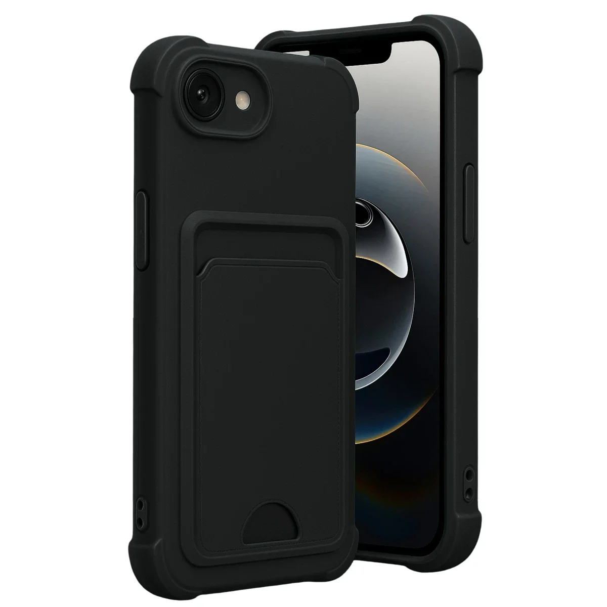 Apple iPhone 16E Kelvin Kartvizitli Silikon - Siyah