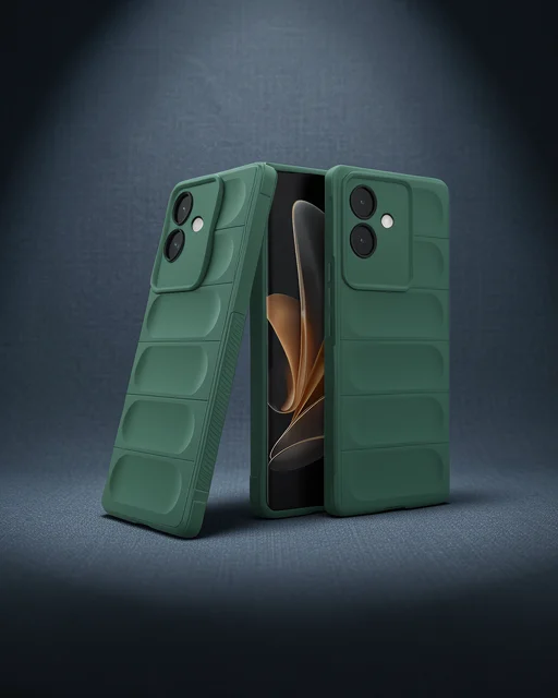 Oppo A3 Kılıf Optimum Silikon - Koyu Yeşil