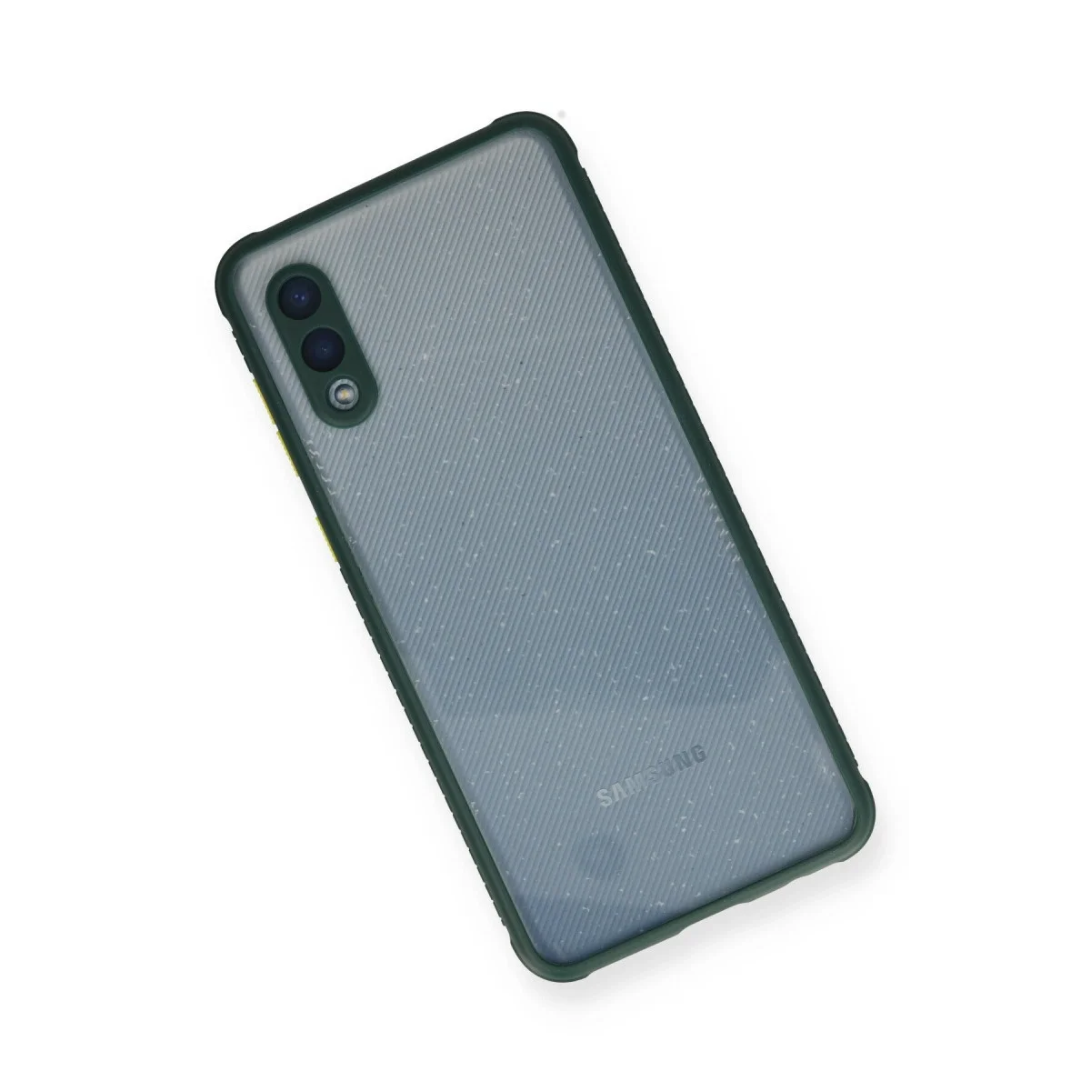 Samsung Galaxy A02 Kılıf Miami Şeffaf Silikon - Koyu Yeşil görsel 3