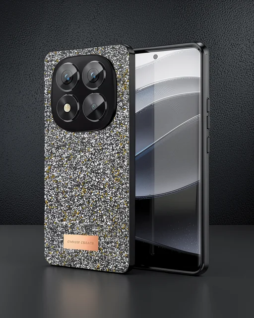 Onegif Xiaomi Redmi Note 14 Pro 5g Bright Simli Kapak - Gümüş