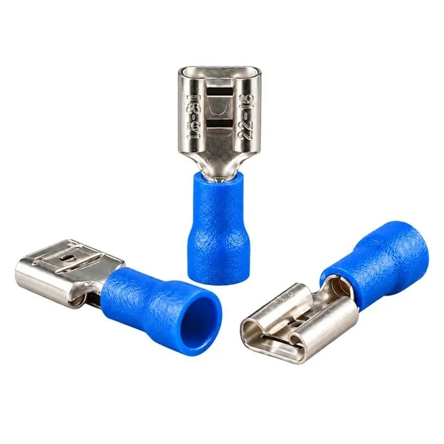 PM-39057 1,5-2,5mm2 Kesit 20x7x5mm Soket Mavi İzoleli Kablo Pabucu (100’lü Paket) görsel 5