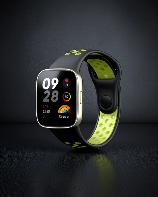 Xiaomi Redmi Watch 3 Spor Delikli Kordon (saat Değildir) - Siyah-yeşil