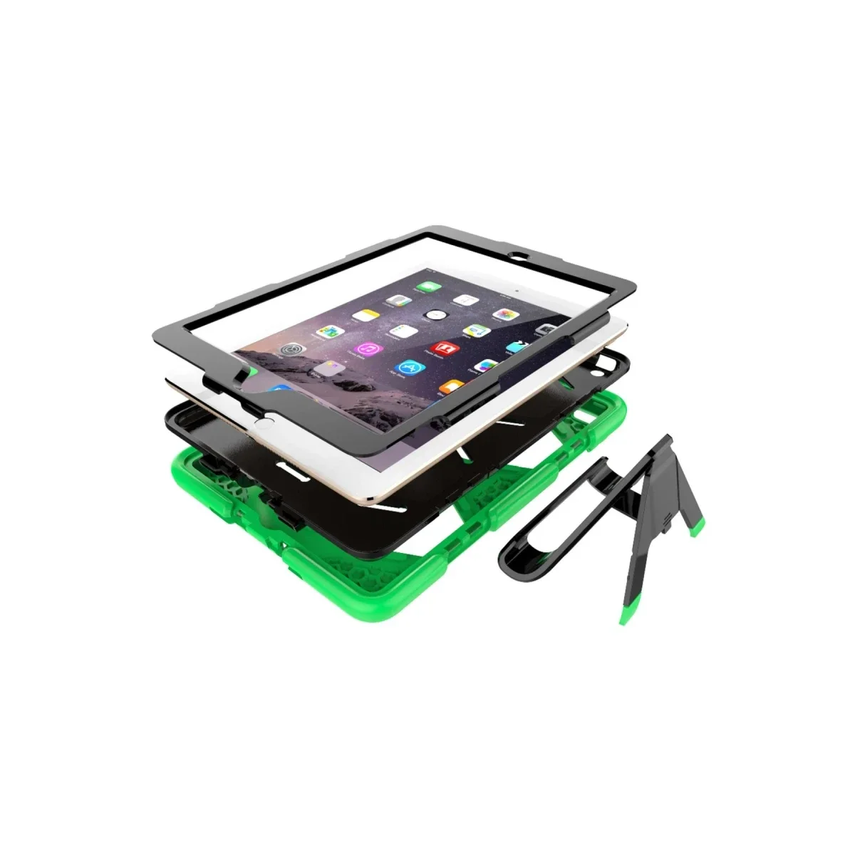 Apple iPad 5 Air 9.7 Kılıf Griffin Tablet Kapak - Yeşil görsel 6