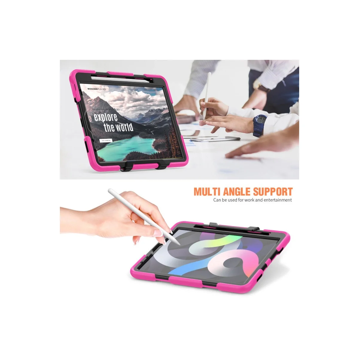 Apple İpad Pro 11 (2020) Kılıf Griffin Tablet Kapak - Pembe görsel 6