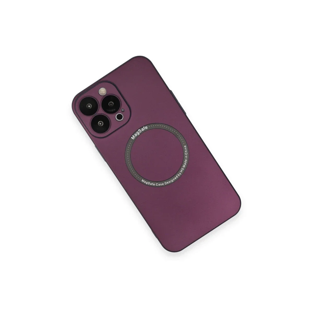 Apple iPhone 14 Pro Kılıf Jack Magneticsafe Lens Silikon - Mürdüm görsel 3