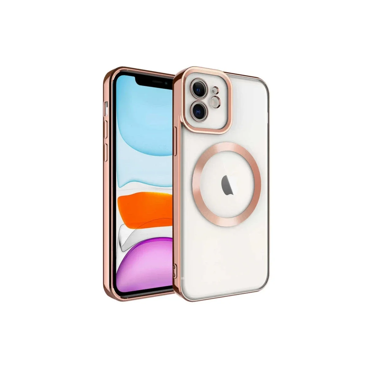 Apple iPhone 12 Kılıf Kross Magneticsafe Kapak - Rose