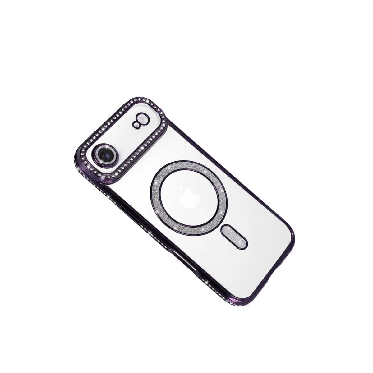 Apple İphone 17 Air Joke Simli Magneticsafe Kılıf - Derin Mor görsel 3