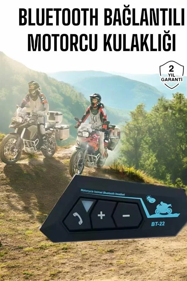 İnterkom Intercom Kask Kulaklık Bt22 Bluetooth Motosiklet Kulaklık 5.0 Bluetooth görsel 2
