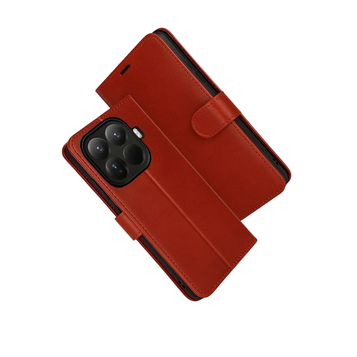 Xiaomi Mi 15T Pro Trend S Plus Kapaklı Kılıf - Kırmızı görsel 2