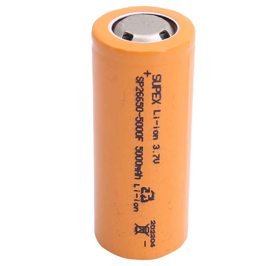 SP26650-5000F 3.7V 26650 Model 5000mAh Li-İon Düz Kafa Pil