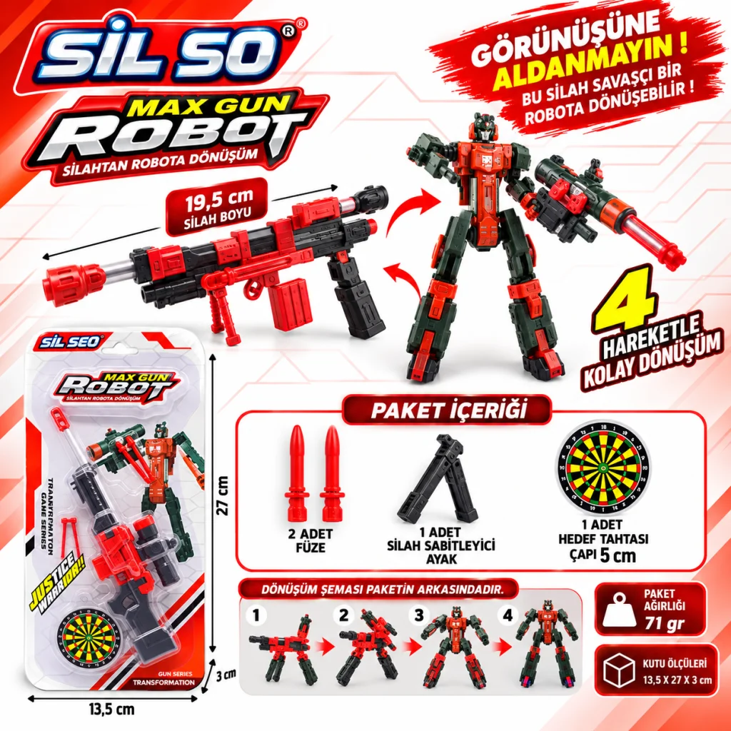 Robota Dönüşen Kırmızı Silah