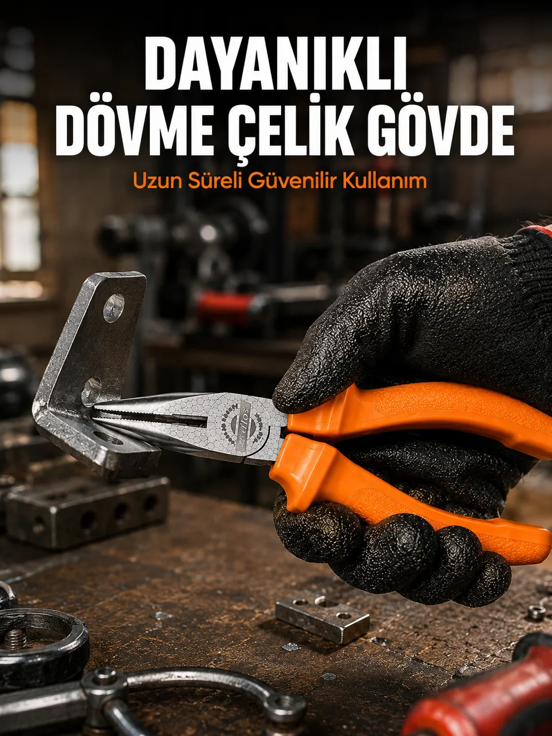 Uzun Çene Tasarımlı Dövme Çelik Kargaburun Hassas Kavrama Performansı