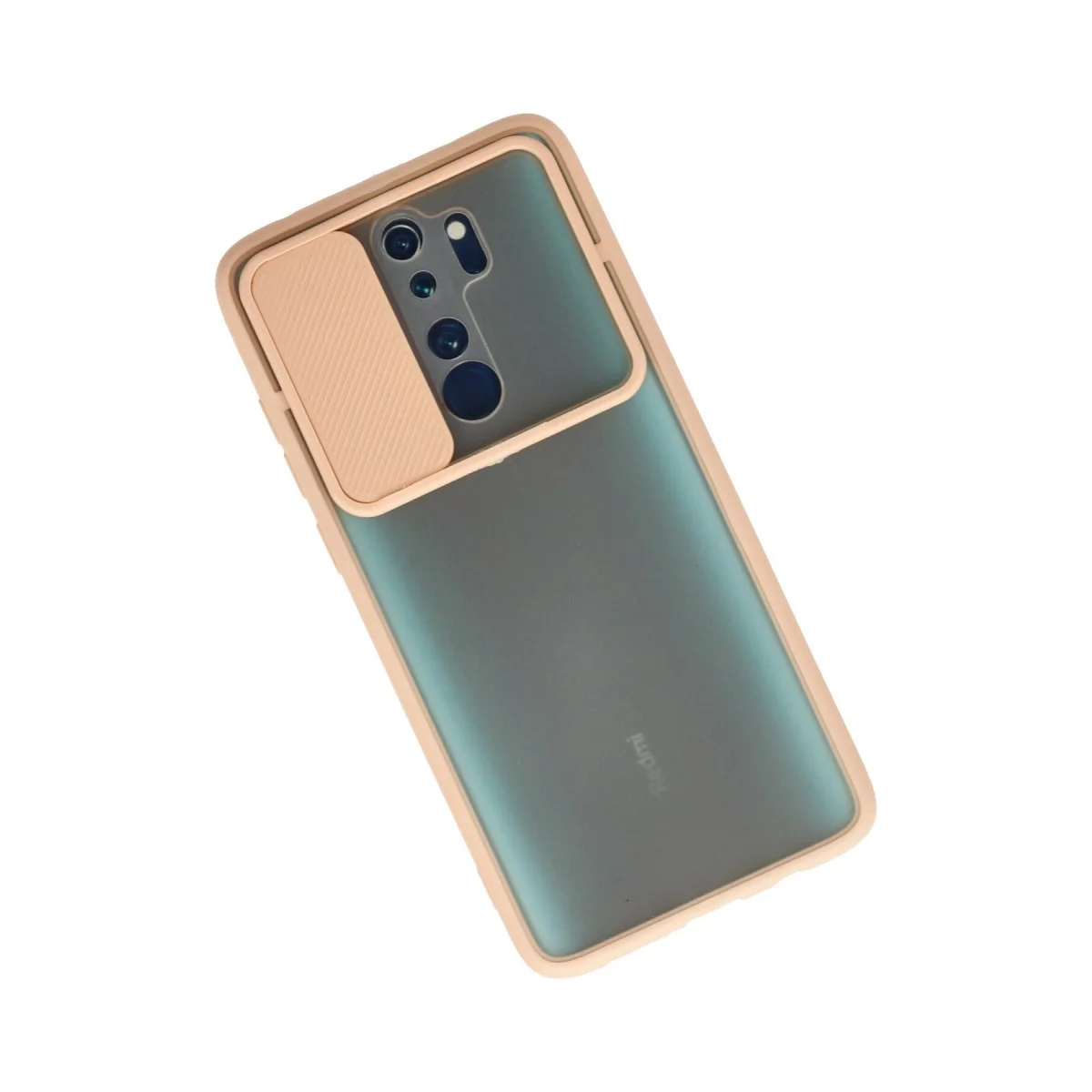 Xiaomi Redmi Note 8 Pro Kılıf Palm Buzlu Kamera Sürgülü Silikon - Pembe görsel 2