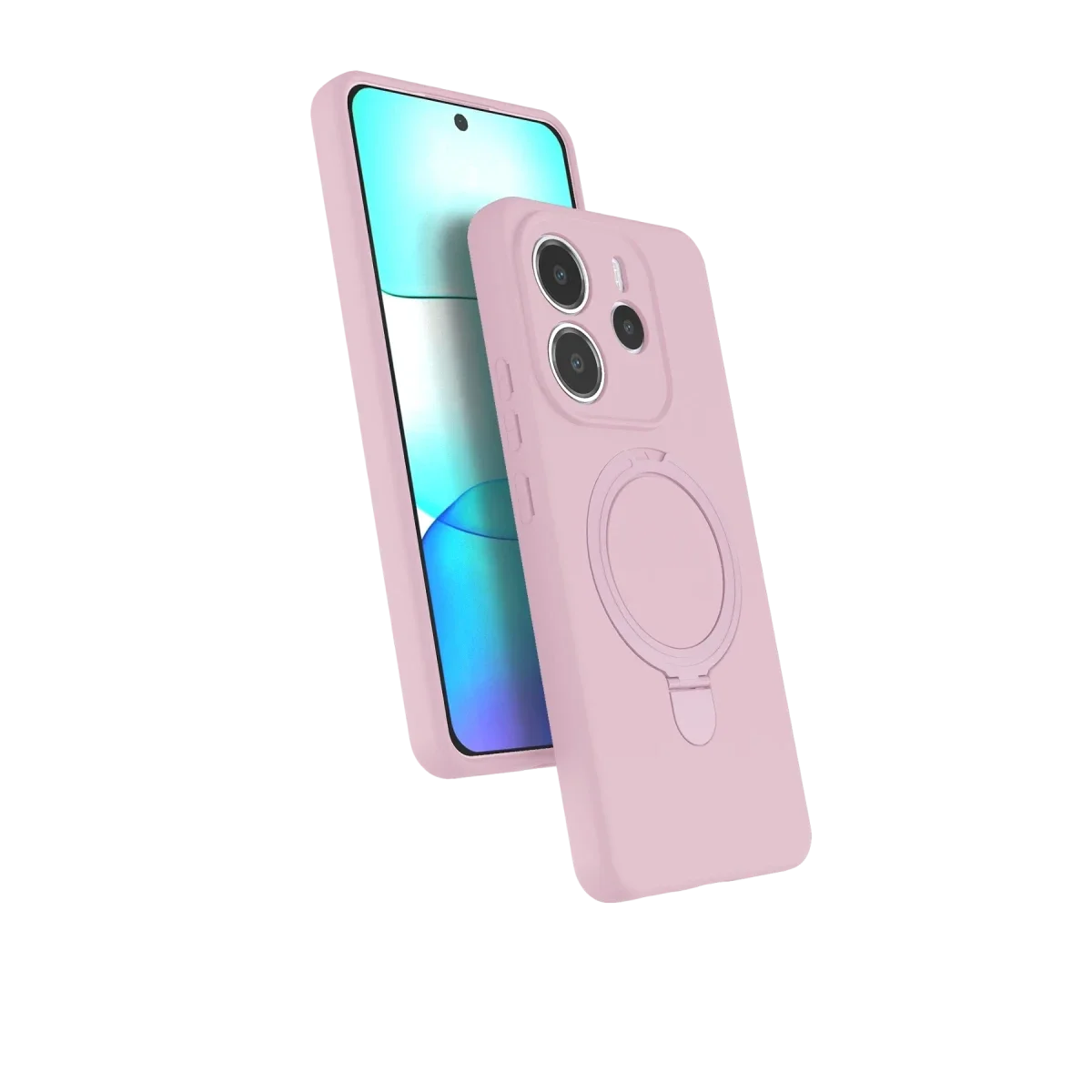 Xiaomi Redmi Note 14 4G Regal Magsafe Standlı Kapak - Açık Pembe