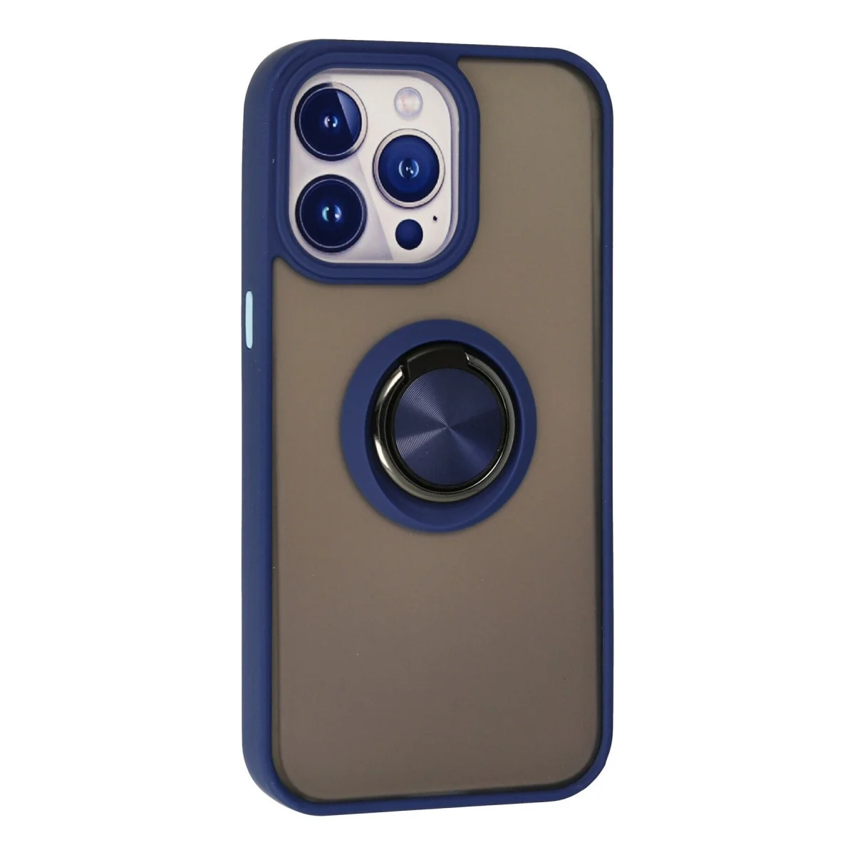 Apple İphone 13 Pro Max Kılıf Montreal Yüzüklü Silikon Kapak - Lacivert görsel 3