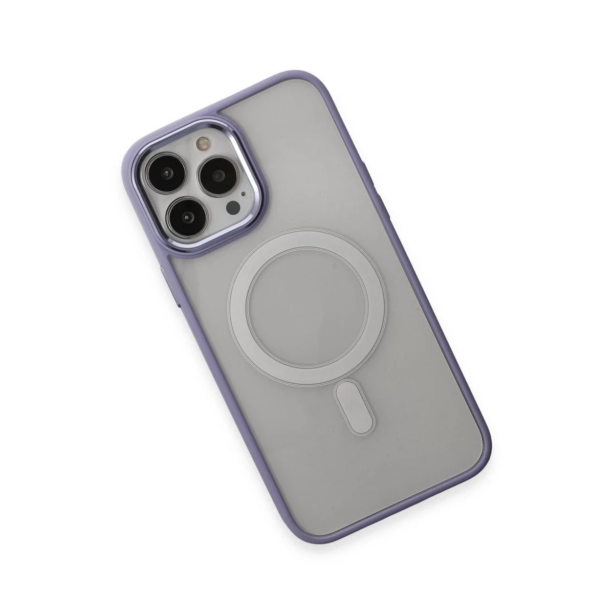 Apple İphone 15 Pro Kılıf Room Magneticsafe Silikon - Lila görsel 3