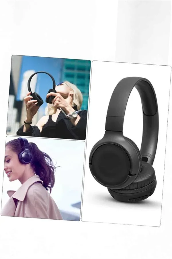Kulak Üstü Kablosuz Bluetooth Kulaklık Gürültü Önleyici Ayarlanabilir görsel 3